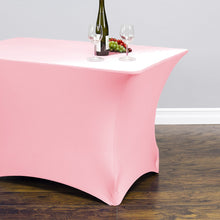 Load image into Gallery viewer, 8 ft. Rectangular Stretch Tablecloth Pink