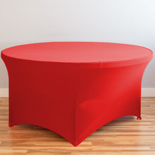 Load image into Gallery viewer, 5 ft. Round Stretch Tablecloth Red