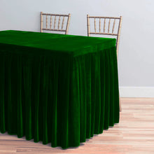 Load image into Gallery viewer, Bargain 6 ft. Fitted Velvet Table Skirt Burgundy