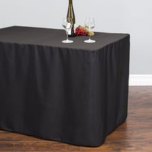 Load image into Gallery viewer, 6 ft. Fitted Polyester Tablecloth Black