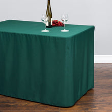 Load image into Gallery viewer, 4 ft. Fitted Polyester Tablecloth Hunter Green