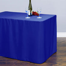 Load image into Gallery viewer, 4 ft. Fitted Polyester Tablecloth Royal Blue