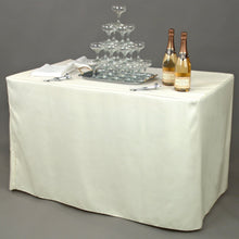 Load image into Gallery viewer, 4 ft. Fitted Polyester Tablecloth (7 Colors)