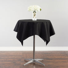 Load image into Gallery viewer, 52 in. Square Cotton-Feel Tablecloth Black