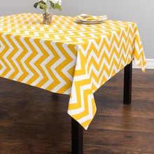 Load image into Gallery viewer, 58 X 70 in. Rectangular Chevron Cotton Tablecloth (5 Colors)