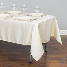 Load image into Gallery viewer, 70 x 120 in. Rectangular Square-point Damask Tablecloth (2 Colors)
