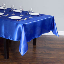 Load image into Gallery viewer, 60 x 102 in. Rectangular Satin Tablecloth Royal Blue