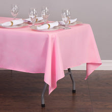 Load image into Gallery viewer, 60 x 102 in. Rectangular Polyester Tablecloth Pink