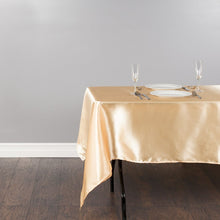 Load image into Gallery viewer, 60 x 126 in. Rectangular Satin Tablecloth Cantaloupe