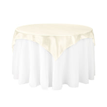 Load image into Gallery viewer, 60 in. Square Satin Overlay Ivory