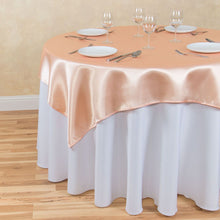 Load image into Gallery viewer, 60 in. Square Satin Overlay Peach