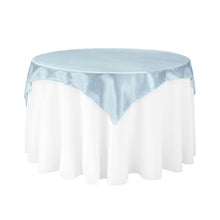 Load image into Gallery viewer, 60 in. Square Satin Overlay Baby Blue