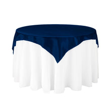 Load image into Gallery viewer, 60 in. Square Satin Overlay Navy Blue