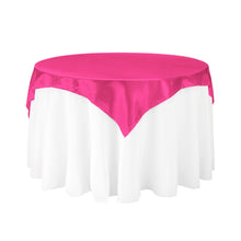 Load image into Gallery viewer, 60 in. Square Satin Overlay Fuchsia