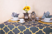 Load image into Gallery viewer, 60 in. Square Trellis Design Cotton Tablecloth