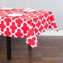 Load image into Gallery viewer, 58 X 70 in. Rectangular Trellis Cotton Tablecloth (5 Colors)