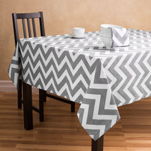 Load image into Gallery viewer, 60 x 84 in. Rectangular Chevron Cotton Tablecloth