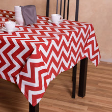 Load image into Gallery viewer, 60 x 84 in. Rectangular Chevron Cotton Tablecloth