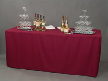 Load image into Gallery viewer, 8 ft. Fitted Polyester Tablecloth (7 Colors)