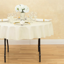 Load image into Gallery viewer, Bargain 70 In. Round Polyester Tablecloth Ivory