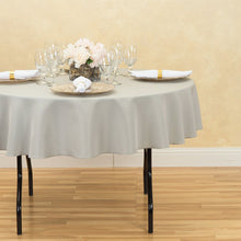 Load image into Gallery viewer, 70 in. Round Polyester Tablecloth Silver