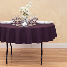 Load image into Gallery viewer, Bargain 76 in. Round Cotton-Feel Tablecloth Fuchsia