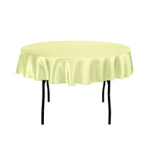 Load image into Gallery viewer, 70 in. Round Satin Tablecloth Tea Green