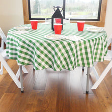Load image into Gallery viewer, 70 in. Round Tablecloth Checkered (4 Colors)