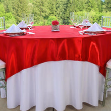 Load image into Gallery viewer, 72 in. Square Satin Overlay Red