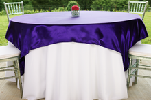 Load image into Gallery viewer, 72 in. Square Satin Overlay Purple