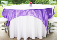 Load image into Gallery viewer, 72 in. Square Satin Overlay Lavender