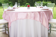 Load image into Gallery viewer, 72 in. Square Satin Overlay Pink