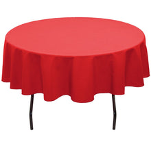 Load image into Gallery viewer, Bargain 76 in. Round Cotton-Feel Tablecloth Fuchsia