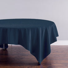 Load image into Gallery viewer, 85 in. Square Polyester Tablecloth Navy Blue