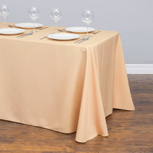 Load image into Gallery viewer, 90 X 132 in. Rectangular with Round Corners Polyester Tablecloth (20 Colors)