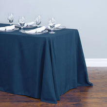 Load image into Gallery viewer, 90 X 132 in. Rectangular with Round Corners Polyester Tablecloth (20 Colors)