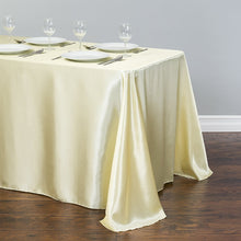 Load image into Gallery viewer, 90 x 156 in. Rectangular Satin Tablecloth Light Yellow