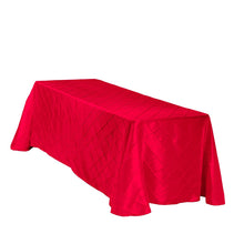Load image into Gallery viewer, 90 X 156 in. Rectangular Pintuck Tablecloth Red