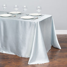 Load image into Gallery viewer, 90 x 156 in. Rectangular Satin Tablecloth Silver