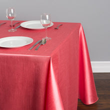 Load image into Gallery viewer, 90 X 156 in. Rectangular Shantung Silk Tablecloth Coral