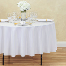 Load image into Gallery viewer, Bargain 90 In. Round Polyester Tablecloth White