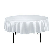 Load image into Gallery viewer, 90 in. Round Satin Tablecloth Silver