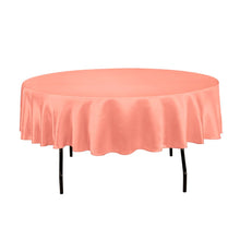 Load image into Gallery viewer, 90 in. Round Satin Tablecloth Peach