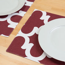Load image into Gallery viewer, 13 X 19 in. Trellis Design Cotton Placemats 4/Pack (7 Colors)