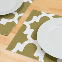Load image into Gallery viewer, 13 X 19 in. Trellis Design Cotton Placemats 4/Pack (7 Colors)