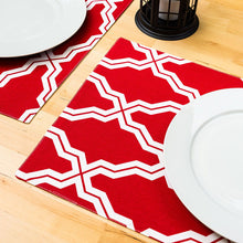 Load image into Gallery viewer, 13 X 19 in. Moroccan Print Cotton Placemats 4/Pack (3 Colors)