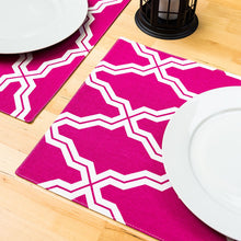 Load image into Gallery viewer, 13 X 19 in. Moroccan Print Cotton Placemats 4/Pack (3 Colors)