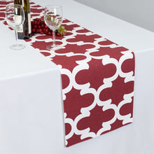 Load image into Gallery viewer, 13 X 90 in. Trellis Design Cotton Table Runner (9 colors)
