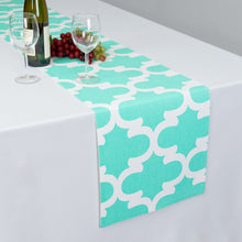 Load image into Gallery viewer, 13 X 90 in. Trellis Design Cotton Table Runner (9 colors)