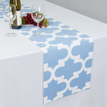 Load image into Gallery viewer, 13 X 90 in. Trellis Design Cotton Table Runner (9 colors)